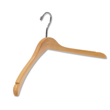 17" Contoured Wooden Suit Hanger (1617)