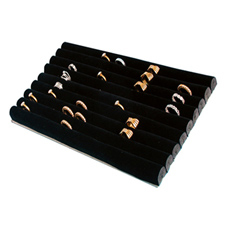Black velvet ring pad insert