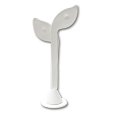 White faux leather earring display(set of 6)