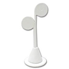 White faux leather earring display