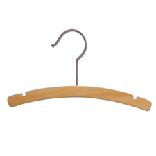 10" Flat children wood hanger