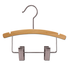 10" Flat children wood hanger