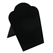 Black velvet necklace easel display