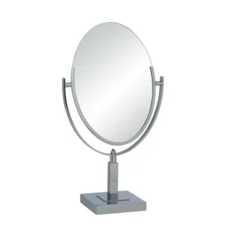 Double Side Oval Mirror with Square Base (A6-1014)