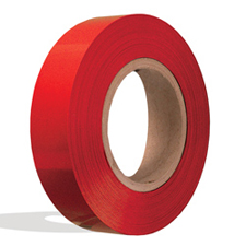 Red plastic insert for slatwall