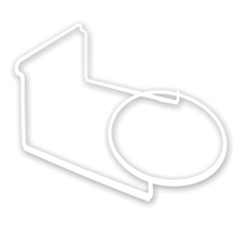 6" Diameter ball holder white finish