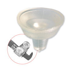 Rubber bumper for glass clip