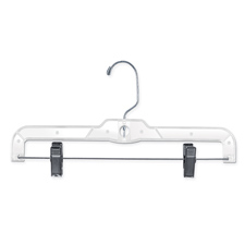12" Clear hanger with chrome hook