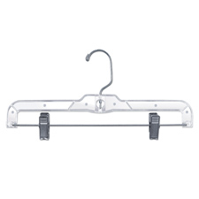 14" Clear hanger with chrome hook
