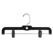 14" black hanger with chrome hook