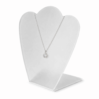Clear Frosted Necklace Display (1676)