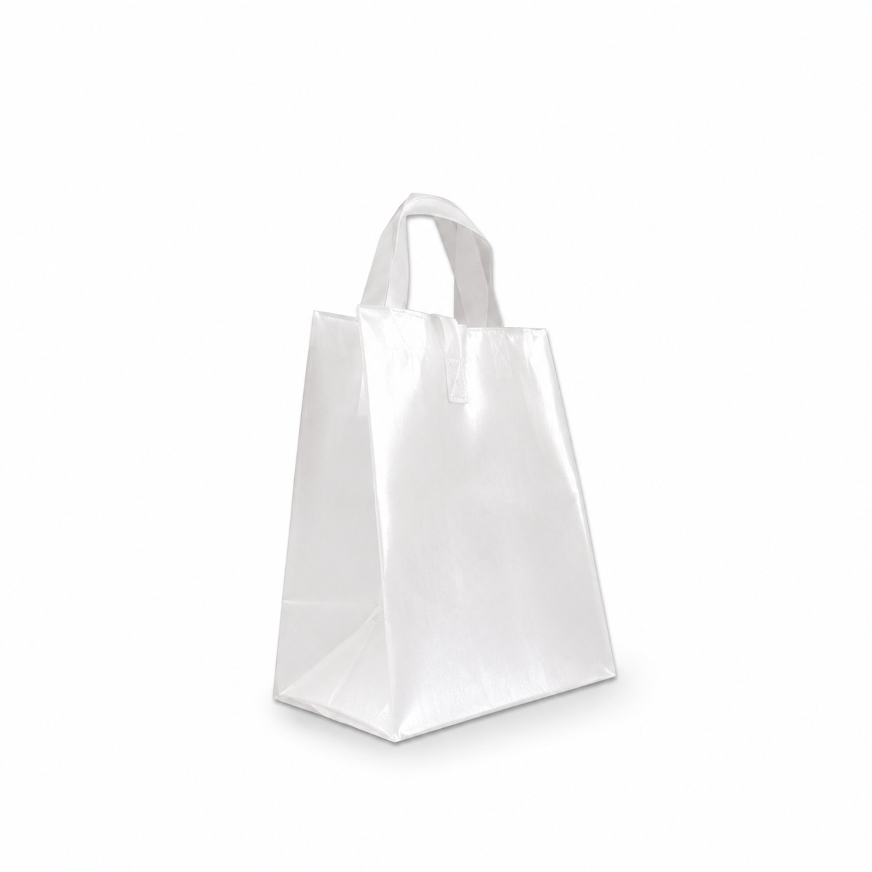 Clear Frosted Loop Handle Bag 8" x 5" x 10" (B-4)