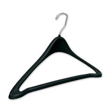 17" Black contoured suit hanger