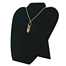Black velvet padded necklace easel display