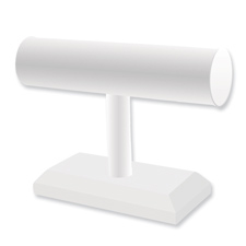 White faux leather "T" bar bracelet displayer