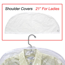 21" Long woman crystal clear shoulder covers