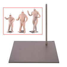 Satin chrome metal base for flex kid form