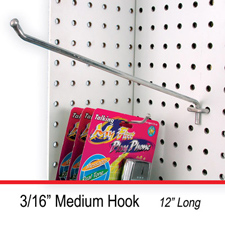 12" 3/16" Medium hook