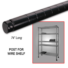 74" Post wire shelf black finish