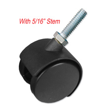 5/16" black plastic caster