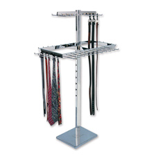 Rectangular two tier belt rack