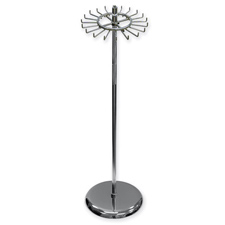 Revolving one tier tie/belt rack