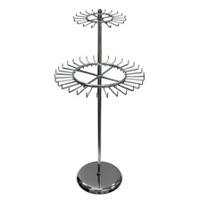 Revolving two tier tie/belt rack