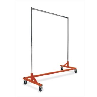 Single-rail "Z" garment rack