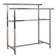 Heavy duty double bar rack