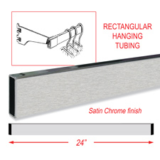 24" Rectangular tubing Satin chrome finish