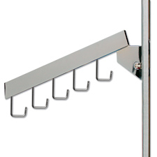 5-Hook waterfall for 1" standard chrome finish