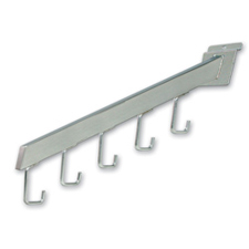 5-Hook waterfall rectangular tubing Satin chrome finish