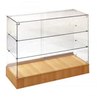 48" Maple Frameless Full Vision Showcase