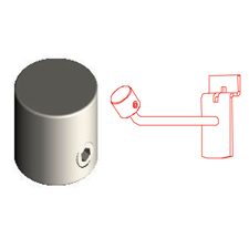 Luco. Lock for hook 5/8" 11/16"D