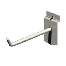 2" 1/4"D Wire hook in silver frost finish