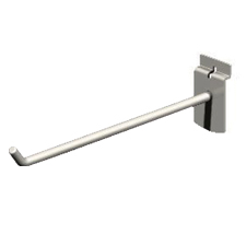8" 1/4"D Wire hook in silver frost finish