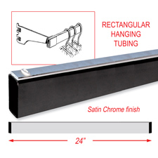 24" Rectangular tubing black finish