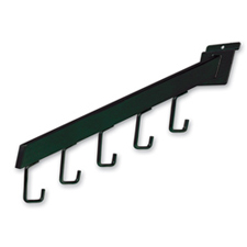 5-Hook waterfall rectangular tubing black finish