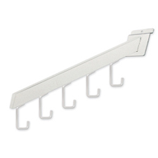 5-Hook waterfall rectangular tubing white finish