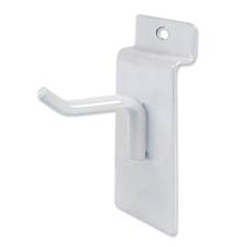 1" Long hook white finish