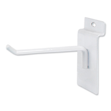 4" Long hook white finish