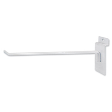 12" Long hook white finish