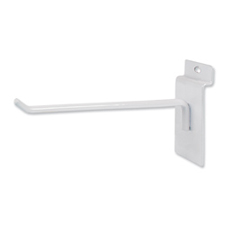 8" Long hook white finish
