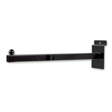 12" Square tubing faceout black finish