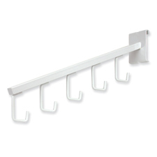 5-Hook waterfall white finish
