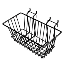 Narrow wire basket black finish