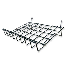 Slanted wire shelf black finish