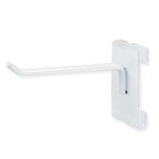 4" Long hook white finish
