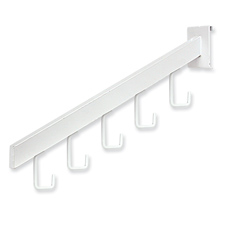 5-Hook waterfall white finish