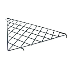 Triangular wire shelf black finish